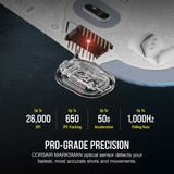 Corsair M75 WIRELESS, Mouse da gioco bianco