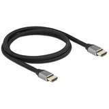 DeLOCK 83995 cavo HDMI 1 m HDMI tipo A (Standard) Grigio grigio, 1 m, HDMI tipo A (Standard), HDMI tipo A (Standard), Compatibilità 3D, 48 Gbit/s, Grigio