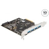 DeLOCK Scheda PCI Express x4 a 1 x USB Type-C + 4 x USB Tipo-A, Scheda di interfaccia 