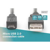 Digitus Cavo di collegamento USB 2.0 USB-A (spina) > Micro-USB (spina) Nero