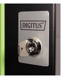 Digitus Porta frontale in vetro per armadio da parete 19" 12U serie Unique, Pannello frontale Nero