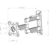 HAGOR BrackIT XS-I, Montaggio a parete Nero