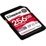 Kingston Canvas React Plus 256 GB SD UHS-II Classe 10 Nero, 256 GB, SD, Classe 10, UHS-II, 300 MB/s, 260 MB/s