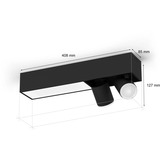 Philips Hue White & Color Ambiance Centris Spot da soffitto 2 pezzi, Luce LED Nero