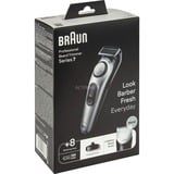 Procter & Gamble BeardTrimmer 7 BT7420 Regolabarba Uomo, Rasoio per barba grigio, Lavabile, Batteria, Nero, Grigio