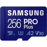 Samsung PRO Plus microSD Memory Card 256GB (2023), USB Card Reader incluso, Scheda di memoria USB Card Reader incluso, 256 GB, MicroSDXC, Classe 10, UHS-I, 180 MB/s, 130 MB/s