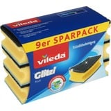 Vileda Glitzi plus detergente per pentole, con antibac, Spugna giallo