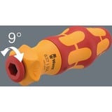 Wera Kraftform Kompakt VDE 837 i RA Impugnatura con funzione a cricchetto, Cacciavite rosso/Giallo