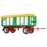 Wiking Kröger Rimorchio ribaltabile a tre lati a due assi HKD 302, Veicolo modello bianco