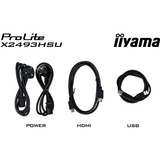 iiyama ProLite X2493HSU-B1, Monitor LED Nero (opaco)