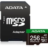 ADATA Speed Plus 256 GB MicroSDXC Classe 10, Scheda di memoria 256 GB, MicroSDXC, Classe 10, 180 MB/s, 160 MB/s, Class 3 (U3)