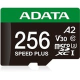 ADATA Speed Plus 256 GB MicroSDXC Classe 10, Scheda di memoria 256 GB, MicroSDXC, Classe 10, 180 MB/s, 160 MB/s, Class 3 (U3)