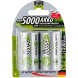 Ansmann Blister 2 X Akku NiMH Mono/D 5000 mAh D / HR20 Nichel-Metallo Idruro (NiMH) argento, D / HR20, Nichel-Metallo Idruro (NiMH), 1,2 V, 5000 mAh