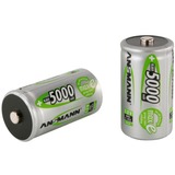 Ansmann Blister 2 X Akku NiMH Mono/D 5000 mAh D / HR20 Nichel-Metallo Idruro (NiMH) argento, D / HR20, Nichel-Metallo Idruro (NiMH), 1,2 V, 5000 mAh