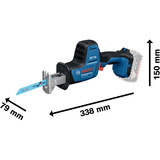 Bosch Seghetto alternativo a batteria GSA 18V-24 Professional solo, 18 Volt, Scambiarsi sega blu/Nero
