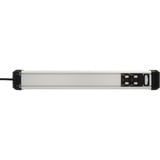 Brennenstuhl Multipresa Premium-Protect-Line 6 vie, Ciabatta Nero/alluminio