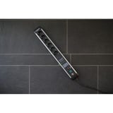 Brennenstuhl Multipresa Premium-Protect-Line 6 vie, Ciabatta Nero/alluminio