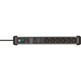 Brennenstuhl Premium-Protect-Line 1391010601, Ciabatta Nero/alluminio