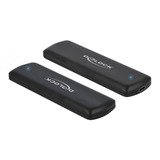 DeLOCK 42633 contenitore di unità di archiviazione Box esterno SSD Nero M.2, Disk enclosure Nero, Box esterno SSD, M.2, PCI Express, SATA, 10 Gbit/s, Collegamento del dispositivo USB, Nero