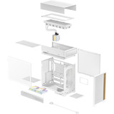 DeepCool CL6600 WH, Chassis Tower bianco/legno