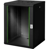 Digitus Alloggiamento a parete serie Unique - 600x600 mm (L x P), IT armadio Nero, Da parete, 16U, 100 kg, Lucchetti, Nero