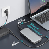 Digitus Docking station USB-C 11 porte grigio/Nero