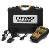 Dymo Rhino 6000+ Etichettatura industriale con custodia | Etichettatrice ricca di funzioni con connessione al PC, Stampa etichette ABC, Termica diretta, Cablato, Giallo