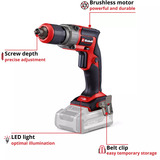 EINHELL Avvitatore professionale a batteria per cartongesso TP-DY 18 Li BL - Solo, 18 Volt, Cacciavite rosso/Nero