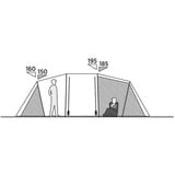 Easy Camp 120492 Leka Twin 6, Tenda verde oliva