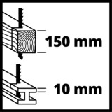 Einhell TE-AP 750 2800 spm (fogli per minuto) 750 W Nero, Rosso rosso/Nero, Nero, Rosso, 2800 spm (fogli per minuto), 2 cm, 15 cm, 1 cm, AC