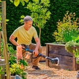 GARDENA Pulitore multiuso a batteria AquaBrush Patio 18V P4A solo, Detergente per pavimenti duri grigio/Turchese