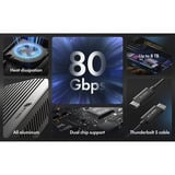 ICY BOX Custodia SSD M.2 NVMe IB-1980M-80G, Disk enclosure Nero