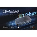 ICY BOX Custodia SSD M.2 NVMe IB-1980M-80G, Disk enclosure Nero