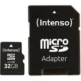 Intenso 32GB MicroSDHC Classe 10, Scheda di memoria 32 GB, MicroSDHC, Classe 10, 25 MB/s, Resistente agli urti, A prova di temperatura, Resistente all’acqua, A prova di raggi X, Nero