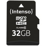 Intenso 32GB MicroSDHC Classe 10, Scheda di memoria 32 GB, MicroSDHC, Classe 10, 25 MB/s, Resistente agli urti, A prova di temperatura, Resistente all’acqua, A prova di raggi X, Nero