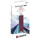 Kingston DataTraveler 1TB Max Type-A 1000R/900W USB 3.2 Gen 2, Chiavetta USB Bordeaux, 1 TB, USB tipo A, 3.2 Gen 2 (3.1 Gen 2), 1000 MB/s, Lamina di scorrimento, Rosso