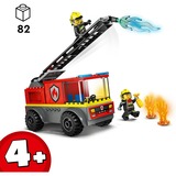 LEGO City 60463 Autopompa con Scala, Camion Giocattolo dei Pompieri con 2 Minifigure, Giochi Educativi per Bambini da 4 Anni, Giochi di costruzione Camion Giocattolo dei Pompieri con 2 Minifigure, Giochi Educativi per Bambini da 4 Anni, Set da costruzione, 4 anno/i, Plastica, 82 pz, 315 g