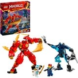 LEGO NINJAGO 71808 Mech Elemento Fuoco di Kai, Giochi per Bambini di 7+ Anni con 2 Action Figure da Costruire e 4 Minifigure, Giochi di costruzione Giochi per Bambini di 7+ Anni con 2 Action Figure da Costruire e 4 Minifigure, Set da costruzione, 7 anno/i, Plastica, 322 pz, 484 g