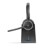 Lindy L118 Cuffia da ufficio wireless con stazione di ricarica, Headset Nero