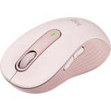 Logitech Signature M650 mouse Mano destra RF senza fili + Bluetooth Ottico 2000 DPI rosa, Mano destra, Ottico, RF senza fili + Bluetooth, 2000 DPI, Rosa