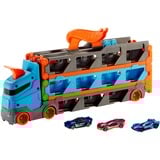 Mattel City HW Camion 2in1 Trasport+Pista,  veicolo da gioco blu/Orange, Set di veicoli, 4 anno/i, Plastica, Grigio, Multicolore