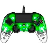 Nacon PS4OFCPADCLGREEN periferica di gioco Verde, Trasparente USB Gamepad Analogico/Digitale PC, PlayStation 4 trasparente/Verde, Gamepad, PC, PlayStation 4, Pulsante Opzioni, Pulsante Condividi, Analogico/Digitale, Cablato, USB