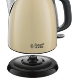 Russell Hobbs 24994-70 bollitore elettrico 1 L 2400 W Crema crema/in acciaio inox, 1 L, 2400 W, Crema, Plastica, Acciaio inossidabile, Indicatore del livello dell'acqua, Arresto di sicurezza contro il surriscaldamento