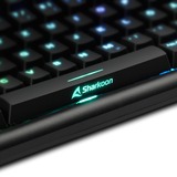 Sharkoon SKILLER SGK30 tastiera USB QWERTZ Tedesco Nero Nero, Full-size (100%), USB, Interruttore a chiave meccanica, QWERTZ, LED RGB, Nero