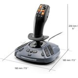 Thrustmaster SimTask FarmStick, Joystick Multifunzione per il Farming Nero/Blu-grigio, Joystick Multifunzione per il Farming, Joystick, PC, Analogico/Digitale, Cablato, USB, USB tipo A