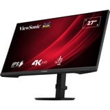 ViewSonic VG Series VG2708-4K Monitor PC 68,6 cm (27") 3840 x 2160 Pixel 4K Ultra HD LED Nero, Monitor LED Nero (opaco), 68,6 cm (27"), 3840 x 2160 Pixel, 4K Ultra HD, LED, 4 ms, Nero