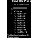 Wera 950/9 Hex-Plus 7, 05021737001 Nero