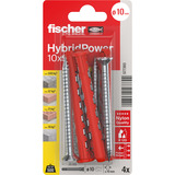 fischer Tassello a gambo lungo HybridPower 10x90 T K rosso/grigio