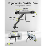 goobay 74074, Base per monitor Nero