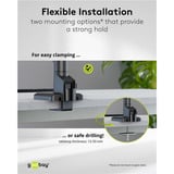 goobay Supporto doppio per monitor Office, Base per monitor Nero